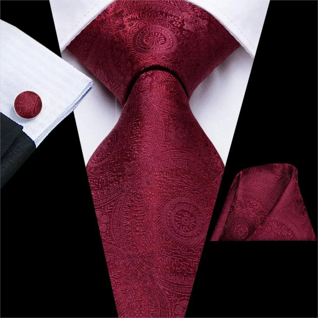 Burgundy Party Tie Set