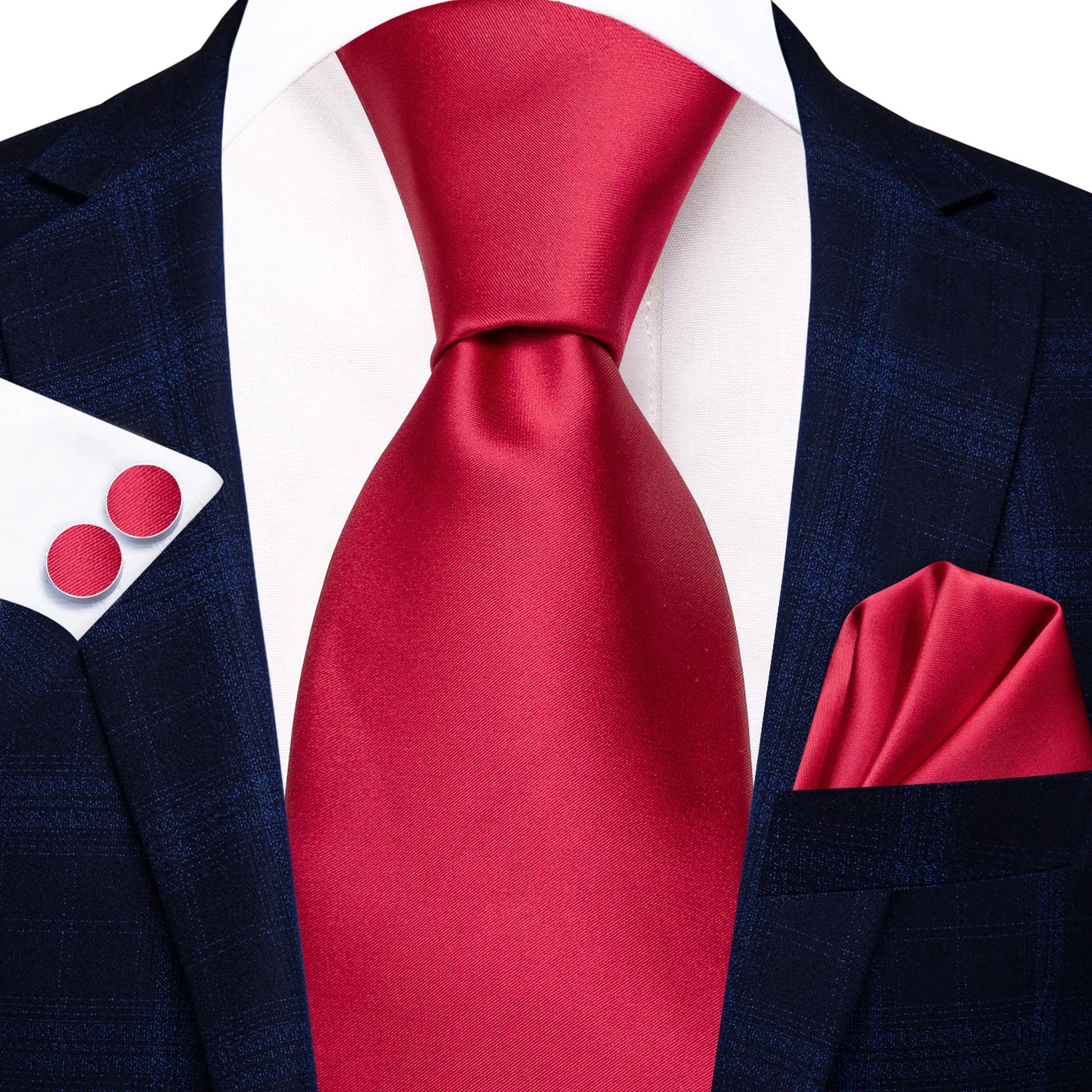 red tie set for men