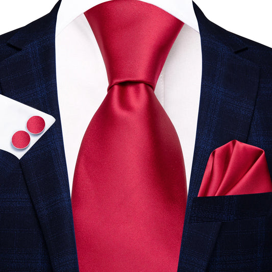red tie set for men