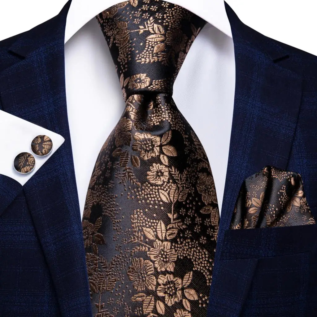 Elegant Bronze-Toned Silk Tie