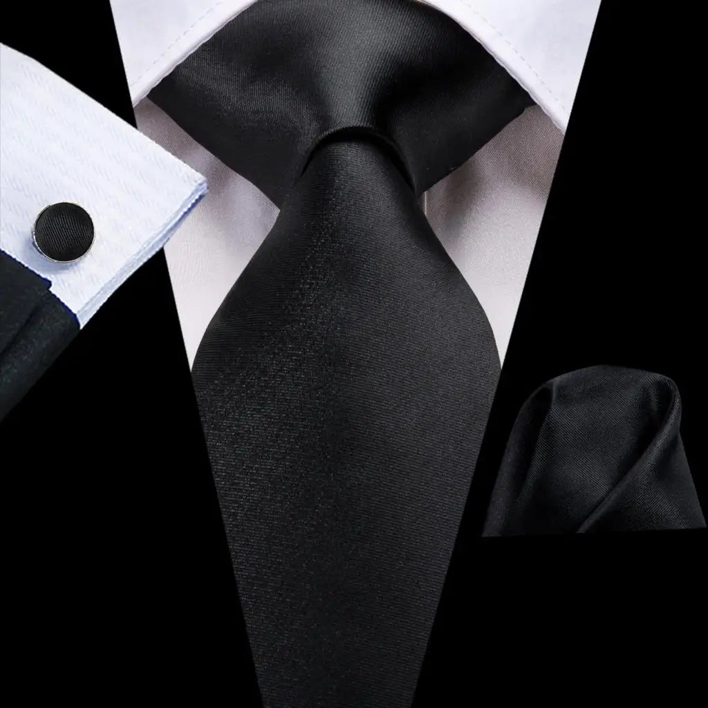  classic black silk tie 