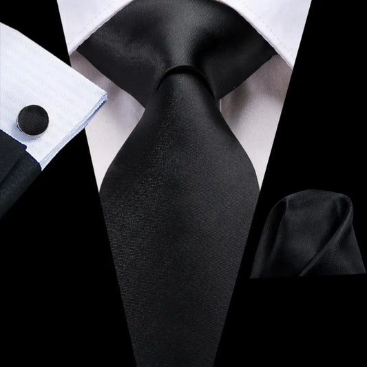  classic black silk tie 